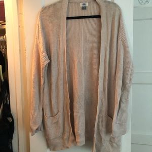 Long pink/peach cardigan
